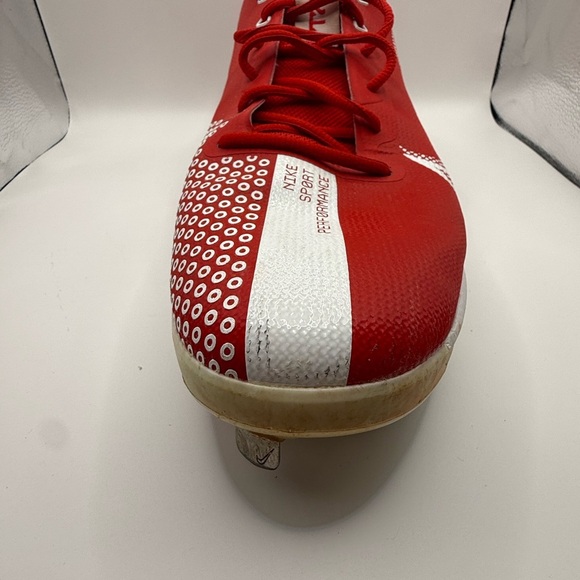 Nike Force Zoom Trout 7 Elite Baseball Cleats Red White Metal Spikes Men’s Sz 13 - Picture 10 of 15